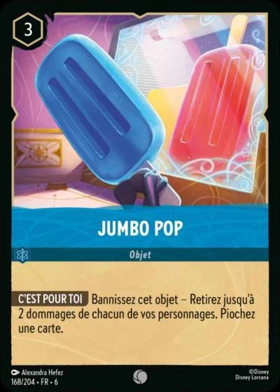 Carte Lorcana - Disney Jumbo Pop 168/204 Commune  Chapitre 06 La Mer Azurite AZS Neuf FR LorenZone