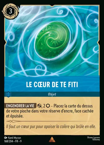 Carte Lorcana - Disney Le Cœur de Te Fiti 168/204 Chapitre 09 Fabuleux FAB Neuf FR LorenZone