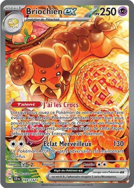 Carte Pokémon Briochien EX 169/142 SCR Couronne Stellaire EV07 Neuf FR LorenZone