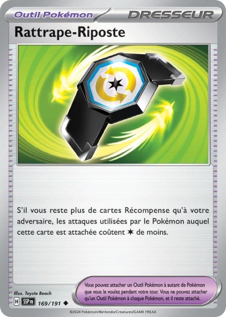 Carte Pokémon Rattrape-Riposte 169/191 SSP Étincelles Déferlantes EV08 Neuf FR LorenZone