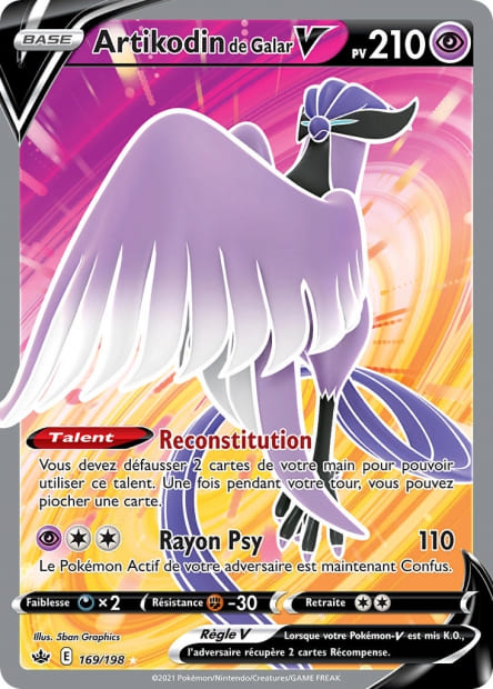 Carte Pokémon Artikodin de Galar V 169/198 CRE EB06 LorenZone