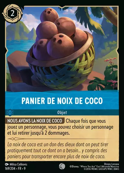 Carte Lorcana - Disney Panier de Noix de Coco 169/204 Chapitre 09 Fabuleux FAB Neuf FR LorenZone