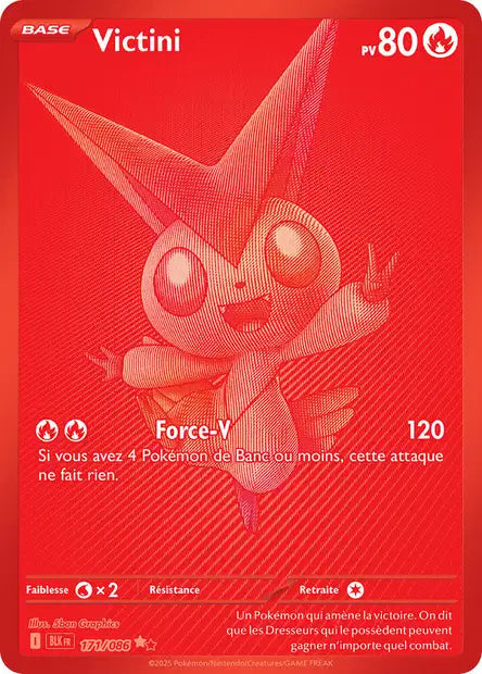 Carte Pokémon Victini 171/086 BLK Foudre Noire EV10_5 Neuf FR LorenZone