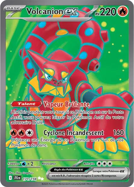 Carte Pokémon Volcanion EX 171/159 JTG Aventures Ensemble EV09 Neuf FR LorenZone