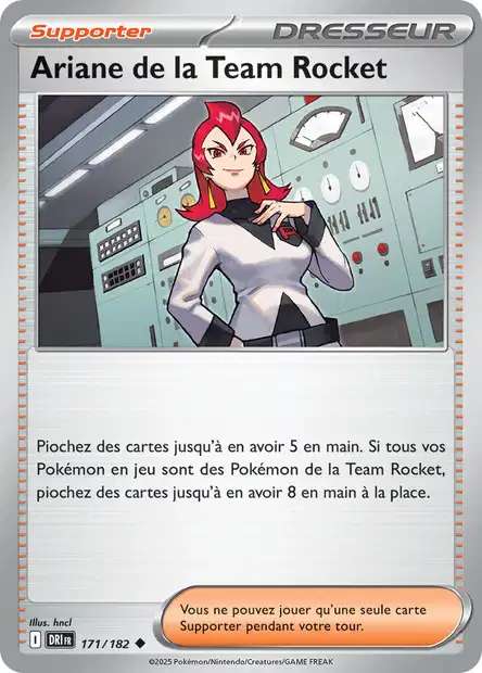 Carte Pokémon Ariane de la Team Rocket 171/182 DRI Rivalités Destinées EV10 Neuf FR LorenZone