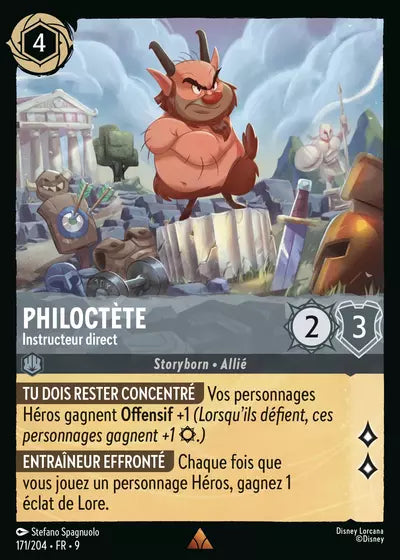 Carte Lorcana - Disney Philoctète, Instructeur direct 171/204 Chapitre 09 Fabuleux FAB Neuf FR LorenZone