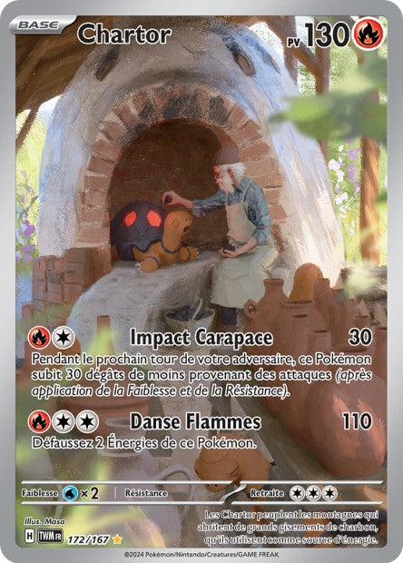Carte Pokémon Chartor 172/167 TWM Mascarade Crépusculaire EV06 Neuf FR LorenZone