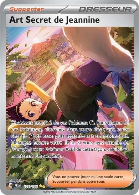 Carte Pokémon Art Secret de Jeannine 173/131 Evolutions Prismatiques PRE EV8_5 Neuf FR LorenZone