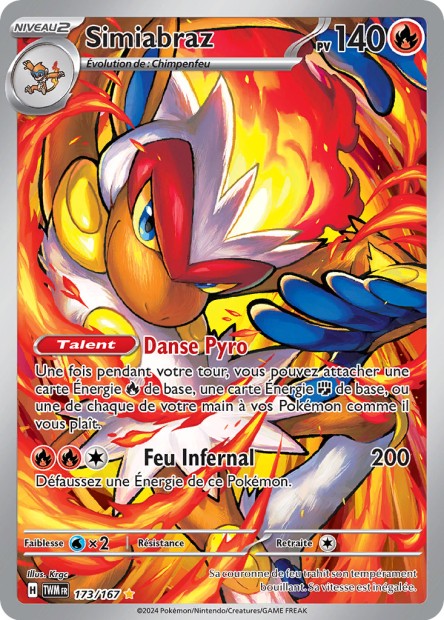 Carte Pokémon Simiabraz 173/167 TWM Mascarade Crépusculaire EV06 Neuf FR LorenZone