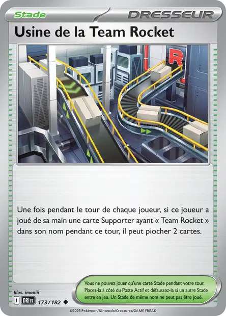 Carte Pokémon Usine de la Team Rocket 173/182 DRI Rivalités Destinées EV10 Neuf FR LorenZone