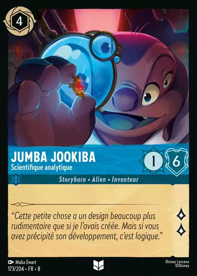Carte Lorcana - Disney Jumba Jookiba, Scientifique analytique 173/204 Peu Commune Malia Ewart Chapitre 08 Le Règne de Jafar ROJ Neuf FR LorenZone