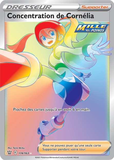 Carte Pokémon Concentration de Cornélia 174/163 SWSH5 EB05 LorenZone