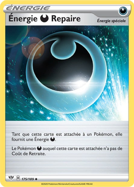 Carte Pokémon Énergie Obscure Repaire 175/189 SWSH3 Ténèbres Embrasées EB03 Neuf FR LorenZone