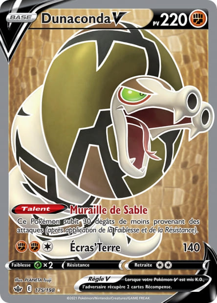 Carte Pokémon Dunaconda V 175/198 CRE EB06 LorenZone