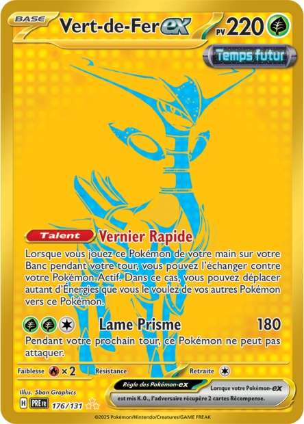 Carte Pokémon Vert-de-Fer EX 176/131 Evolutions Prismatiques PRE EV8_5 Neuf FR LorenZone