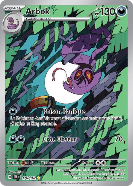 Carte Pokémon Arbok 176/162 TEF Forces Temporelles EV05 Neuf FR LorenZone