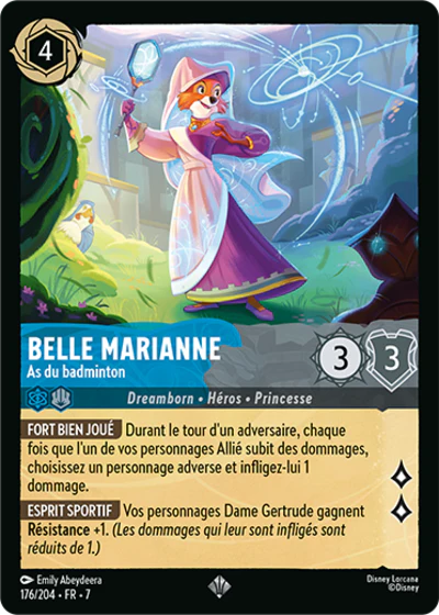 Carte Lorcana - Disney Dame Gertrude, Confidente protectrice 176/204 Peu Commune Mariana Moreno Chapitre 07 L'Île d'Archazia ARI Neuf FR LorenZone
