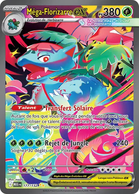 Carte Pokémon Méga-Florizarre EX 177/132 MEG Méga-Évolution ME01 Neuf FR LorenZone