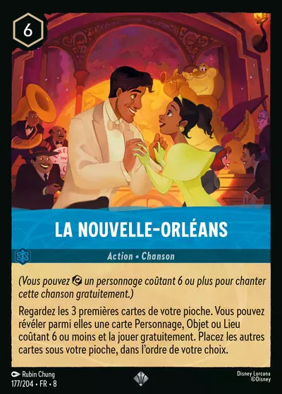 Carte Lorcana - Disney La Nouvelle-Orléans 177/204 Super Rare Rubin Chung Chapitre 08 Le Règne de Jafar ROJ Neuf FR LorenZone