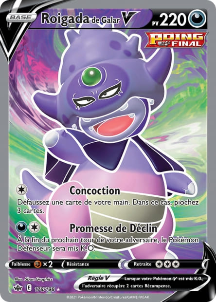 Carte Pokémon Roigada de Galar V 178/198 CRE EB06 LorenZone