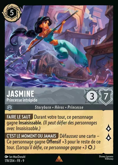 Carte Lorcana - Disney Jasmine, Princesse intrépide 178/204 Chapitre 09 Fabuleux FAB Neuf FR LorenZone
