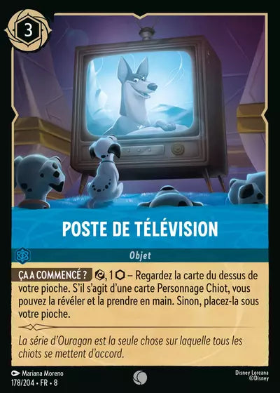 Carte Lorcana - Disney Poste de télévision 178/204 Commune Mariana Moreno Chapitre 08 Le Règne de Jafar ROJ Neuf FR LorenZone