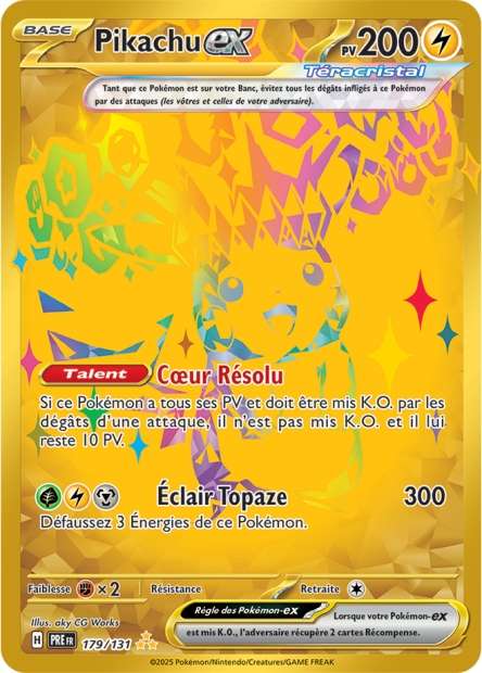 Carte Pokémon Pikachu EX 179/131 Evolutions Prismatiques PRE EV8_5 Neuf FR LorenZone