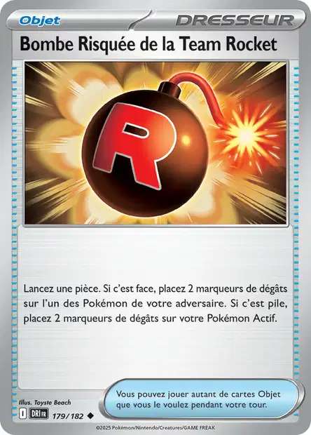 Carte Pokémon Bombe de la Team Rocket 179/182 DRI Rivalités Destinées EV10 Neuf FR LorenZone