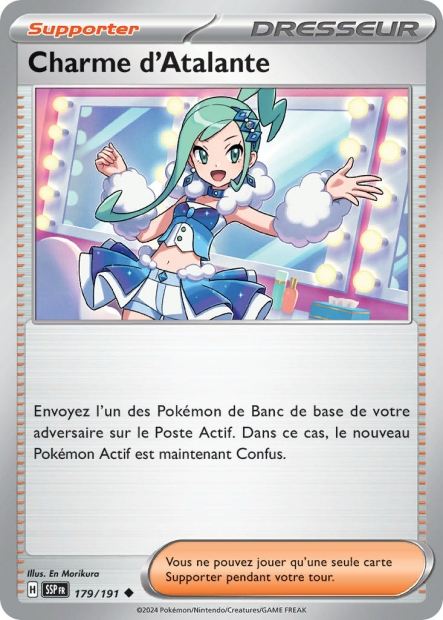 Carte Pokémon Charme d'Atalante 179/191 SSP Étincelles Déferlantes EV08 Neuf FR LorenZone