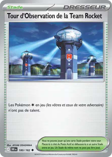 Carte Pokémon Tour d'Observation de la Team Rocket 180/182 DRI Rivalités Destinées EV10 Neuf FR LorenZone