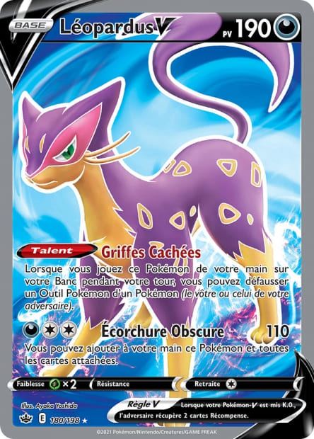 Carte Pokémon Léopardus V 180/198 CRE EB06 LorenZone