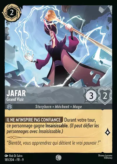 Carte Lorcana - Disney Jafar, Grand Vizir 181/204 Chapitre 09 Fabuleux FAB Neuf FR LorenZone