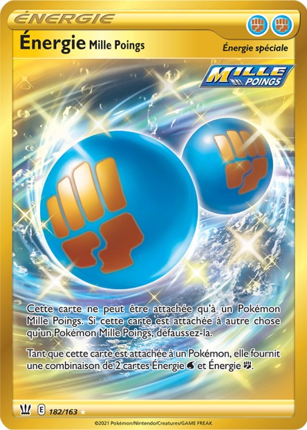 Carte Pokémon Énergie Mille Poings 182/163 SWSH5 EB05 LorenZone