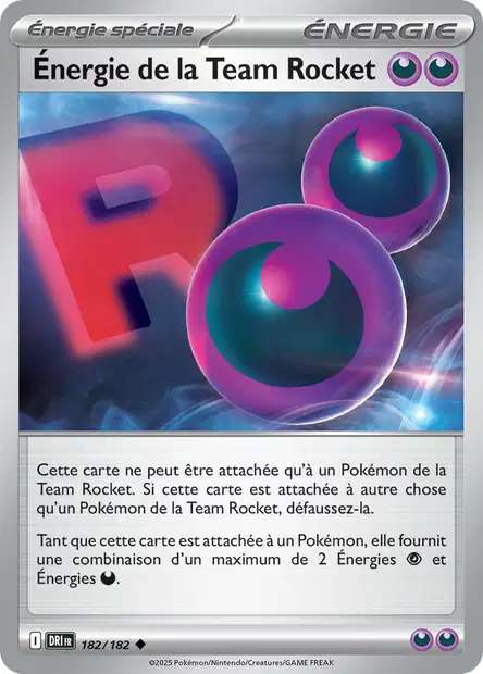 Carte Pokémon Énergie de la Team Rocket 182/182 DRI Rivalités Destinées EV10 Neuf FR LorenZone