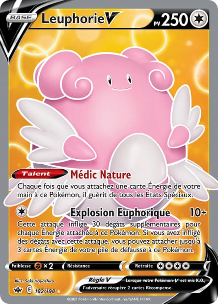 Carte Pokémon Leuphorie V 182/198 CRE EB06 LorenZone