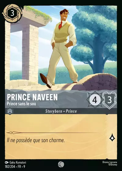 Carte Lorcana - Disney Prince Naveen, Prince sans le sou 182/204 Chapitre 09 Fabuleux FAB Neuf FR LorenZone