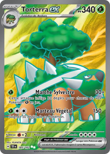 Carte Pokémon Torterra EX 185/162 TEF Forces Temporelles EV05 Neuf FR LorenZone
