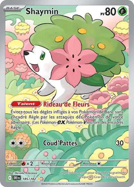 Carte Pokémon Shaymin 185/182 DRI Rivalités Destinées EV10 Neuf FR LorenZone