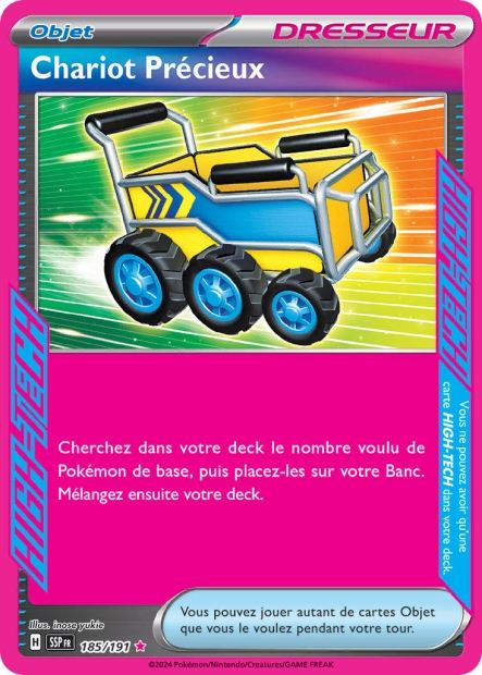 Carte Pokémon Chariot Précieux 185/191 SSP Étincelles Déferlantes EV08 Neuf FR LorenZone