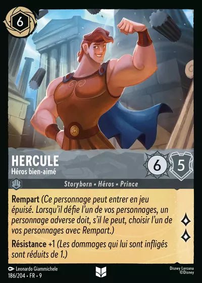 186/204 - Hercule, Héros bien - aimé - LorenZone - Pokémon