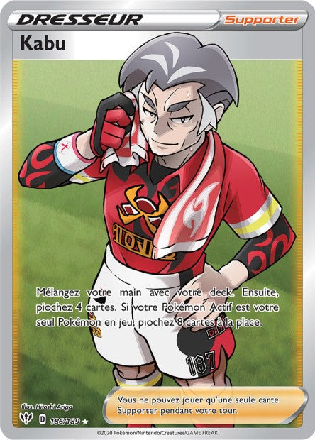 Carte Pokémon Kabu 186/189 SWSH3 Ténèbres Embrasées EB03 Neuf FR LorenZone