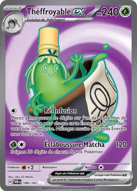 Carte Pokémon Théffroyable EX 189/167 TWM Mascarade Crépusculaire EV06 Neuf FR LorenZone