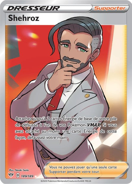 Carte Pokémon Shehroz  189/189 SWSH3 Ténèbres Embrasées EB03 Neuf FR LorenZone