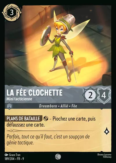 Carte Lorcana - Disney La Fée Clochette, Mini tacticienne 189/204 Chapitre 09 Fabuleux FAB Neuf FR LorenZone