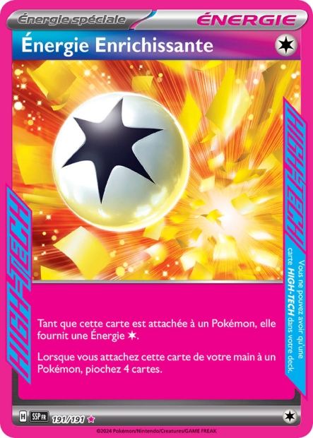 Carte Pokémon Énergie Enrichissante 191/191 SSP Étincelles Déferlantes EV08 Neuf FR LorenZone