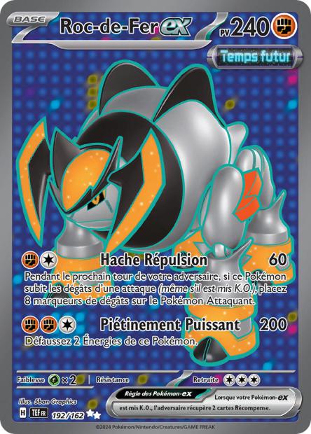Carte Pokémon Roc-de-Fer EX 192/162 TEF Forces Temporelles EV05 Neuf FR LorenZone
