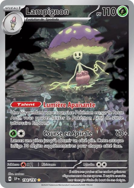 Carte Pokémon Lampignon 194/191 SSP Étincelles Déferlantes EV08 Neuf FR LorenZone