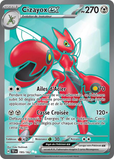 Carte Pokémon Cizayox EX 195/162 TEF Forces Temporelles EV05 Neuf FR LorenZone