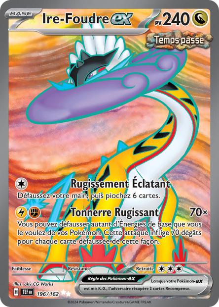 Carte Pokémon Ire-Foudre EX 196/162 TEF Forces Temporelles EV05 Neuf FR LorenZone
