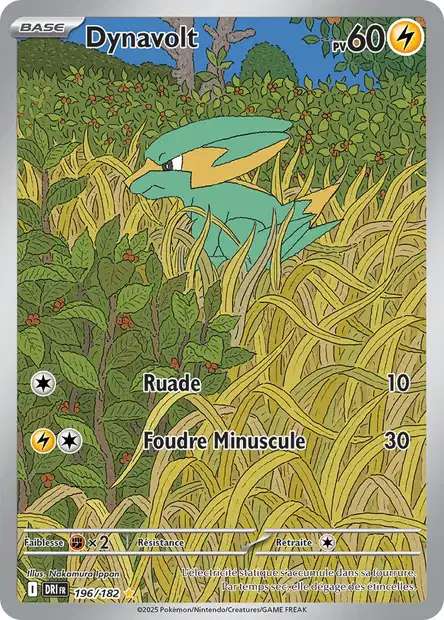 Carte Pokémon Dynavolt 196/182 DRI Rivalités Destinées EV10 Neuf FR LorenZone